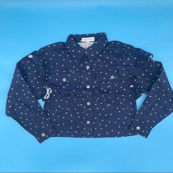 SOMETHING NAVY Floral Celeste Ruffle Jacket-M - Picture 5 of 9